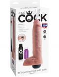Секс-шоп в Горно-Алтайске PipeDream King Cock Фаллоимитатор реалистик с имитацией семяизвержения телесный, L=27,9см, d=6,6см